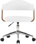 Otočné jídelní židle 6 ks bílé ohýbané dřevo a umělá kůže - Jídelní židle