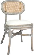 Jídelní židle 2 ks šedé plátno - Jídelní židle