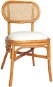 Jedálenská stolička 2 ks svetlohnedé, plátno - Jedálenská stolička