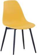Jídelní židle 2 ks žluté PP - Jídelní židle