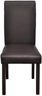 Jídelní židle 2 ks hnědé umělá kůže - Jídelní židle
