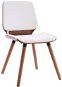 Jedálenské stoličky 4 ks biele umelá koža - Jedálenská stolička