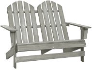 2-miestna záhradná stolička Adirondack masívna jedľa sivá, 315900 - Záhradná lavička