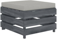 Garden Stool from Pallets with Taupe Cushion Wood 3052054 - Ottoman