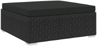 Partial Footstool 1 pc with Cushion Polyrattan Black 46804 - Footstool