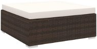 Partial Footstool 1 pc with Cushion Polyrattan Brown 46801 - Footstool