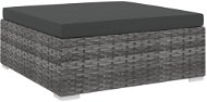 Partial Footstool 1 pc with Cushion Polyrattan Grey 46803 - Footstool