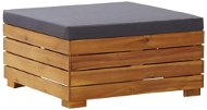 Partial Footstool with Cushion 1 piece Solid Acacia Wood 46691 - Footstool