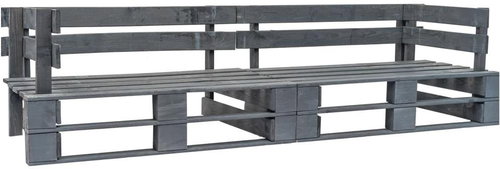 Garden 2-seater Sofa made of Pallets  Grey Wood 276312 - Garden Sofa - Main image