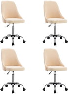 Dining chairs 4 pcs cream textile - Dining Chair