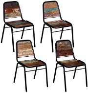 Jedálenské stoličky 4 ks masívne recyklované drevo - Jedálenská stolička