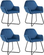 Dining Chairs 4 pcs Blue Velvet - Dining Chair