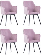 Dining chairs 4 pcs pink velvet - Dining Chair