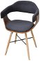 Dining chairs 4 pcs dark gray bent wood and textile - Dining Chair