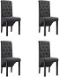 Dining chairs 4 pcs dark gray textile - Dining Chair