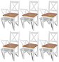 Dining chair 6 pcs white pine wood - Dining Chair