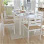 Dining chair 6 pcs white solid wood and velvet - Dining Chair