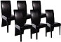 Dining chair 6 pcs black faux leather - Dining Chair