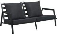 2-seater Garden Sofa with Cushions Dark Grey Aluminium 47815 - Garden Bench