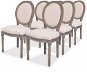 Dining chairs 6 pcs cream textile - Dining Chair