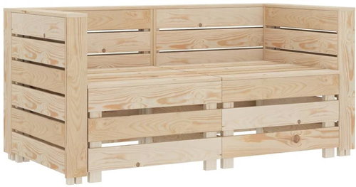 2-seater Garden Sofa made of Pallets Wood 3051673 - Garden Sofa - Main image