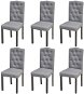 Dining chairs 6 pcs light gray textile - Dining Chair