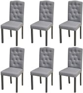 Jedálenské stoličky 6 ks svetlo sivé textil - Jedálenská stolička