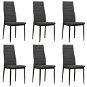 Dining chairs 6 pcs dark gray textile - Dining Chair