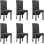 Dining Chairs 6 pcs Dark Grey Textile - Dining Chair