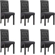 Jedálenské stoličky 6 ks tmavosivé textil - Jedálenská stolička