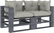 2místná zahradní pohovka z palet s taupe poduškami dřevo 3052544 - Zahradní pohovka