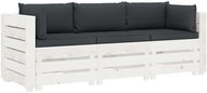 3-seater Garden Sofa made of Pallets + Anthracite Cushions Wood 3051896 - Garden Sofa