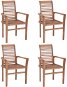 Stohovateľné jedálenské stoličky 4 ks masívny teak - Jedálenská stolička