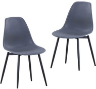 Dining chairs 2 pcs gray PP - Dining Chair