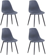 Dining chairs 4 pcs gray PP - Dining Chair