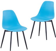 Dining chairs 2 pcs blue PP - Dining Chair