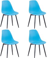 Dining chairs 4 pcs blue PP - Dining Chair