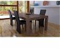 Dining chair 4 pcs dark brown faux leather - Dining Chair