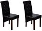 Jedálenské stoličky 2 ks čierne umelá koža - Jedálenská stolička