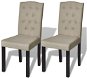 Dining chairs 2 pcs beige textile - Dining Chair