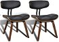 Jídelní židle Jídelní židle 2 ks ohýbané dřevo a umělá kůže - Jídelní židle