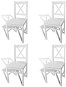 Jedálenské stoličky 4 ks biele borovicové drevo - Jedálenská stolička