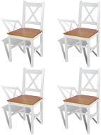 Dining chairs 4 pcs white pine wood - Dining Chair