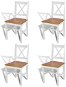 Jedálenská stolička Jedálenské stoličky 4 ks biele borovicové drevo - Jídelní židle