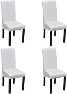 Jedálenské stoličky 4 ks biele umelá koža - Jedálenská stolička