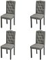 Dining chairs 4 pcs light gray textile - Dining Chair