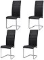 Jídelní židle Konzolové jídelní židle 4 ks černé umělá kůže - Jídelní židle