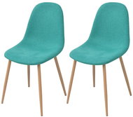 Dining chairs 2 pcs green textile - Dining Chair