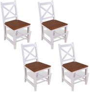Dining chairs 4 pcs solid teak and mahogany - Dining Chair