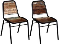 Jedálenské stoličky 2 ks masívne recyklované drevo - Jedálenská stolička
